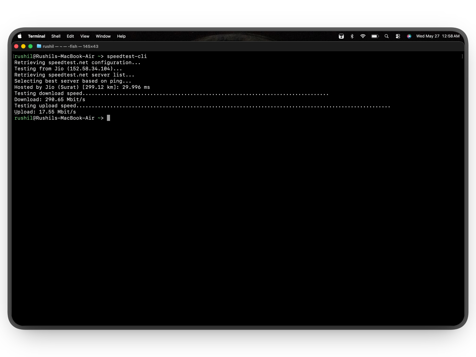 speedtest-cli by speedtest.net